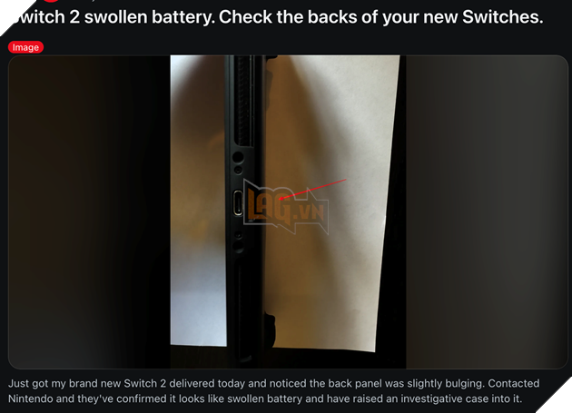 Nintendo Switch 2 bất ngờ bị phồng pin