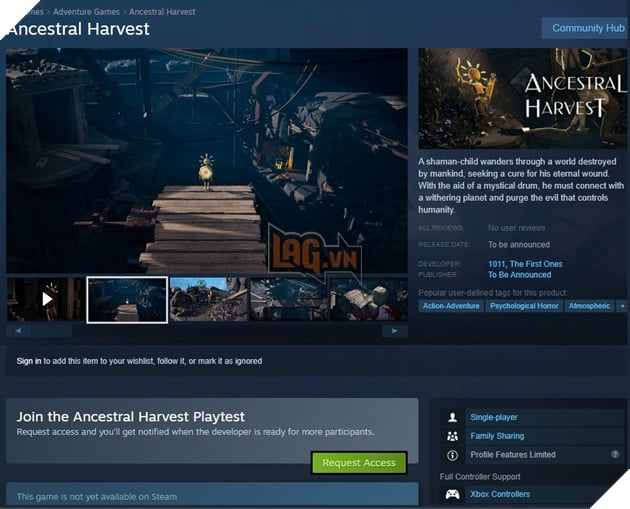 Người dùng Steam có thể đăng ký Playtest của Ancestral Harvest