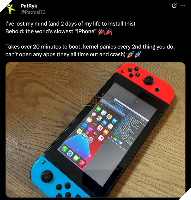 Modder đã chạy iOS thành công trên Nintendo Switch