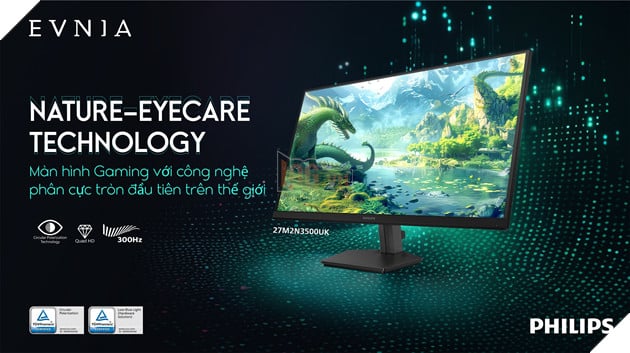 Evnia Ra Mắt Màn Hình Gaming 27M2N3500UK Đầu Tiên Trên Thế Giới Với Công Nghệ Phân Cực Tròn Và Chăm Sóc Mắt Tự Nhiên