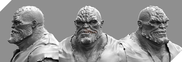 Một số tạo hình của Killer Croc trong dự án bị hủy bỏ