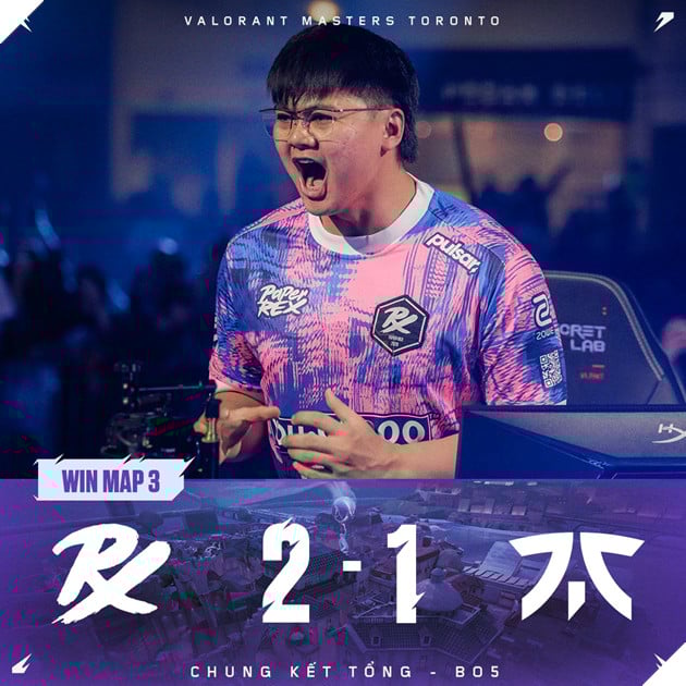 Paper Rex thể hiện quyết tâm vô địch ở bản đồ thi đấu thứ ba