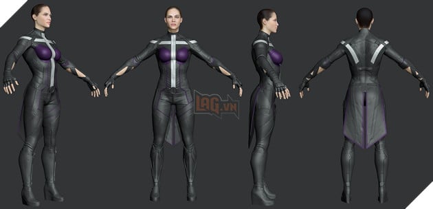 Huntress trong dự án này mang bộ trang phục có tông màu quen thuộc