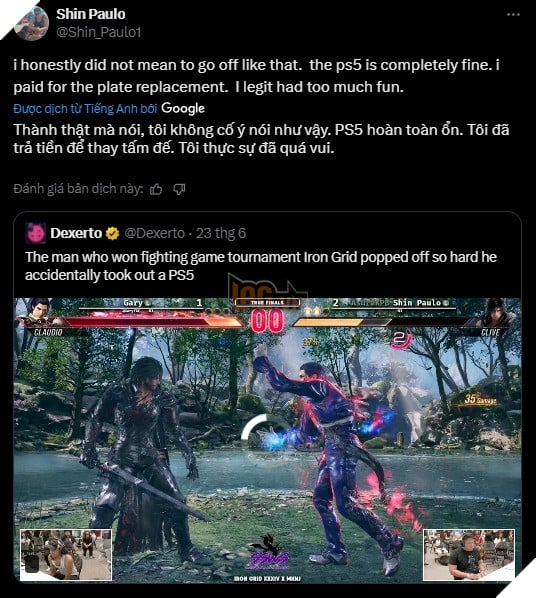 Ăn mừng vô địch quá trớn, nam game thủ khiến một chiếc PS5 bay khỏi bàn