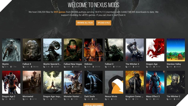 Một số nội dung trên Nexus Mods cũng sẽ được hạn chế với người dùng chưa đủ tuổi