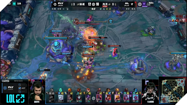 AL đã bị FlyQuest đuổi theo sát nút trong ván 3, nhưng LPL vẫn hơn về trình độ