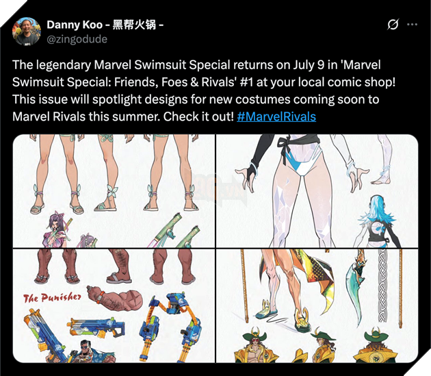 Danny Koo đã chia sẻ về 5 hero có skin đồ bơi