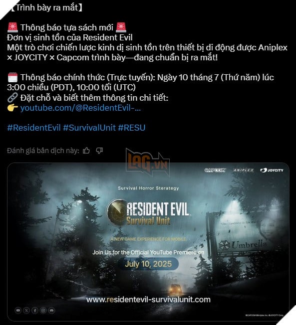 Một siêu phẩm Resident Evil vô cùng độc đáo chuẩn bị được Capcom công bố