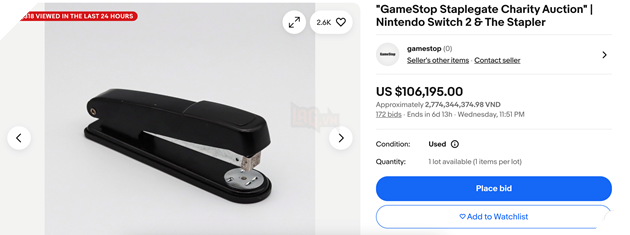 Chiếc máy bấm ghim đã vượt qua mức giá 100 nghìn đô la Mỹ