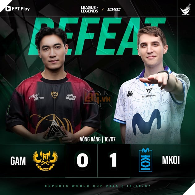 Esports World Cup 2025: GAM Esports Gục Ngã Đáng Tiếc Trước Movistar KOI