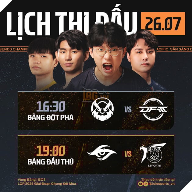 Lịch Thi Đấu LCP 2025 Tuần 1: Super Sunday Với GAM Esports Đối Đầu CTBC Flying Oyster 6