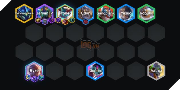 Form đội hình 5 Đại Cơ Giáp 4 Sensei với Ryze thay thế cho Karma