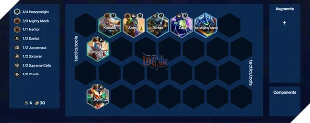 Form đội hình cấp 6 trong trường hợp ra Gangplank sớm