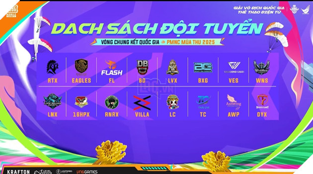 Giải Vô Địch Quốc Gia Thể Thao Điện Tử 2025 PUBG Mobile: 16 Đội Tuyển Tranh Tài Vòng Chung Kết PMNC Mùa Thu 2025 3