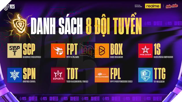 Danh sách 8 đội tuyển tham dự ĐTDV mùa Đông 2025
