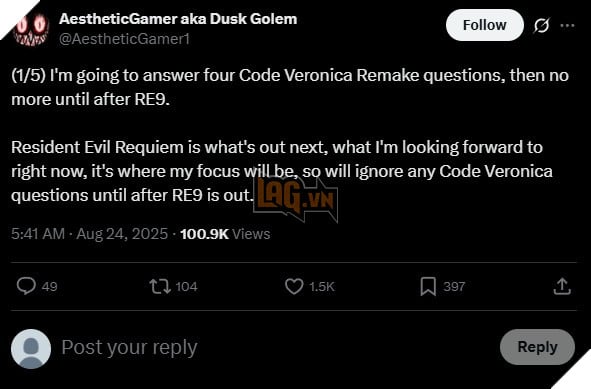 Dusk Golem trả lời các câu hỏi của người hâm mộ