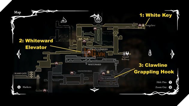 Hướng Dẫn Nhận Clawline Grappling Hook Trong Hollow Knight: Silksong