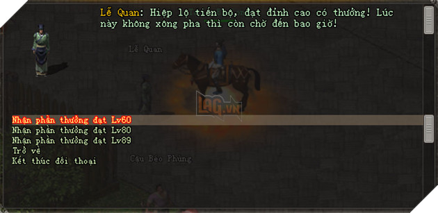 Người chơi đạt cấp độ tương ứng sẽ nhận được các phần quà giá trị