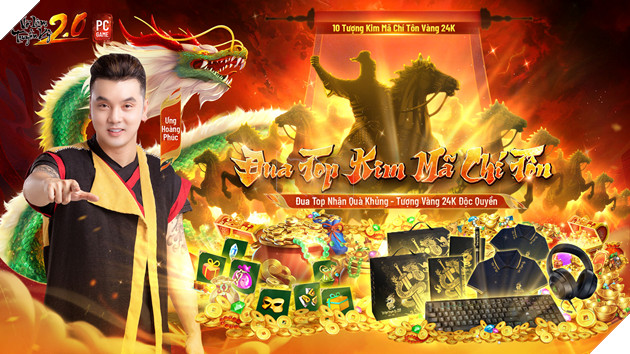 10 cao thủ trong 10 cụm máy chủ đầu tiên đạt được Tượng Mạ Vàng 24K Kim Mã Chí Tôn