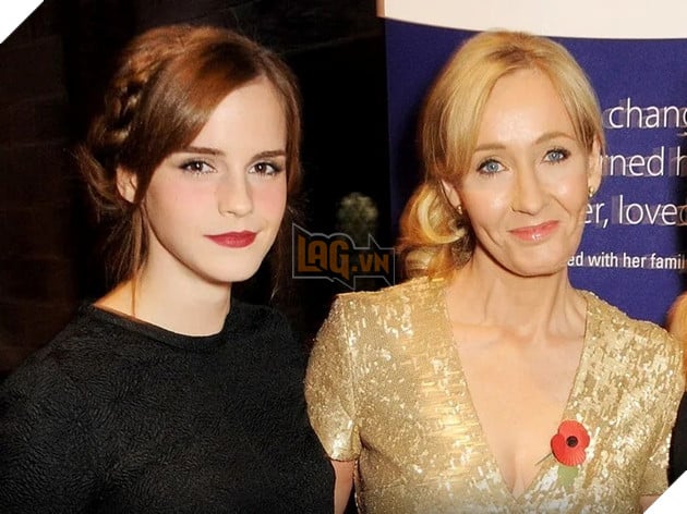 Sao nữ Emma Watson cùng nhà văn J.K.Rowling.