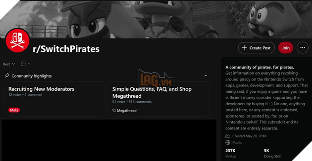 Nintendo kiện cựu mod Reddit vì phát tán game lậu, đòi bồi thường 4,5 triệu USD