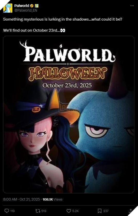 Palworld Chuẩn Bị Đón Chào Lễ Hội Halloween Với Sự Kiện Mới Từ Ngày 23 Tháng 10 2