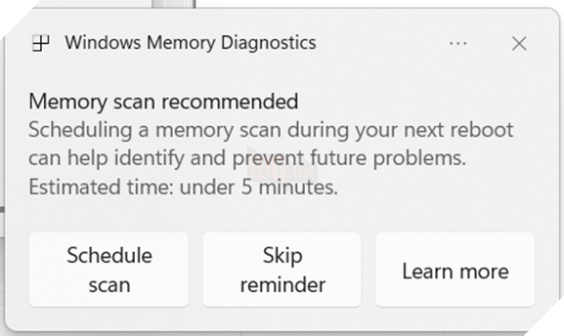Microsoft Giới Thiệu Tính Năng Chẩn Đoán Bộ Nhớ Chủ Động Mới trên Windows 11 2