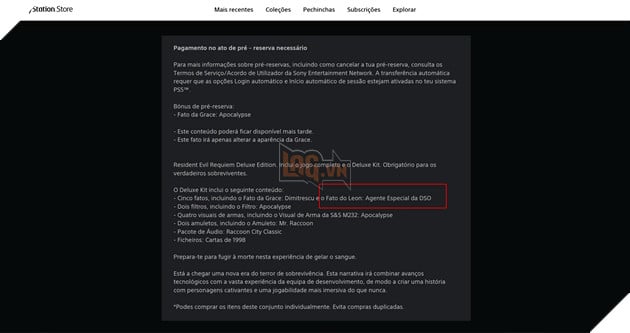Resident Evil: Requiem Phiên Bản Deluxe Edition Dường Như Đã Rò Rỉ Trang Phục Cho Leon 2