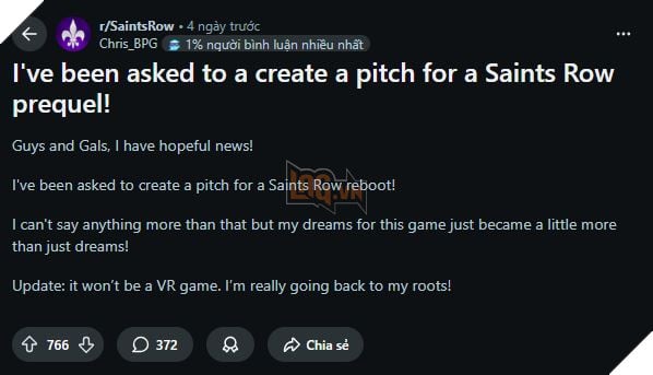 Nhà Phát Triển Phần Game Saints Row Đầu Tiên Hé Lộ Về Một Bản Tiền Truyện 2