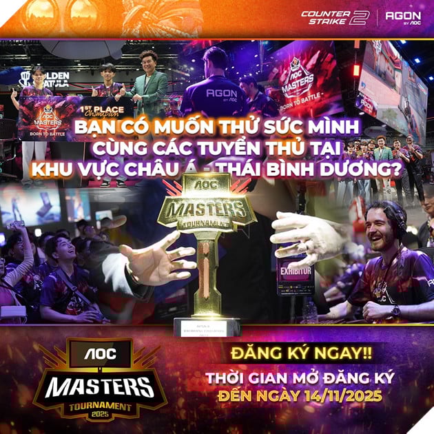 AOC Master 2025 Đã Trở Lại Cùng Tựa Game CS2 Đình Đám Với Tổng Giải Thưởng Lên Đến 20.000$ 2