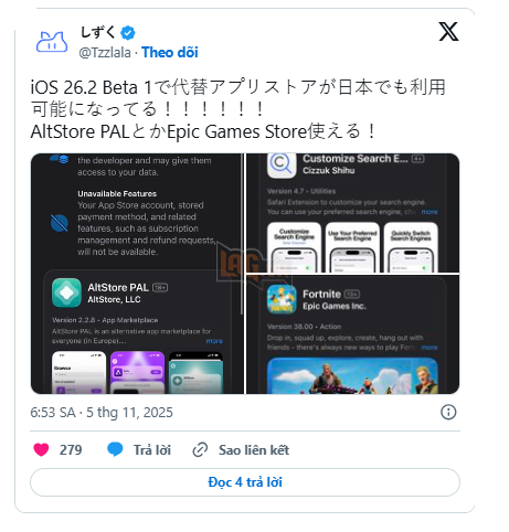Apple mở cửa cho cửa hàng ứng dụng bên thứ ba tại Nhật Bản