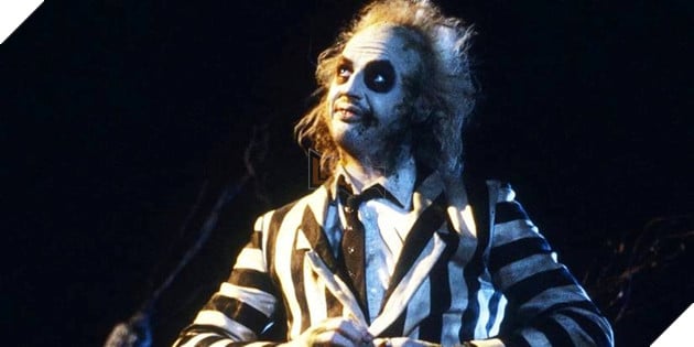Hình ảnh về tạo hình của sao nam Michael Keaton trong phim Beetlejuice. 