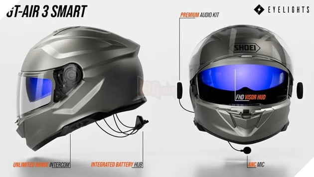 Shoei ra mắt mũ bảo hiểm tích hợp HUD thực tế tăng cường, hiển thị tốc độ, map... trên kính 2