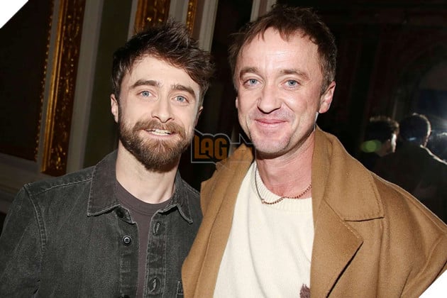 Hình ảnh diễn viên Daniel Radcliffe và Tom Felton hội ngộ gần đây.
