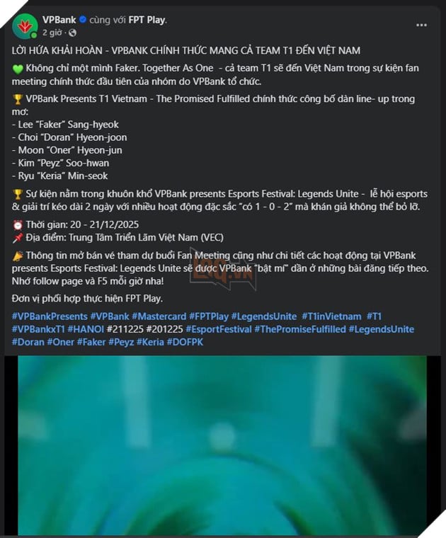 LMHT: T1 Chính Thức Tổ Chức Buổi Fan Meeting Đầu Tiên Tại Việt Nam Trong Tháng 12