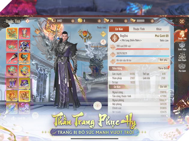 Trang bị Phục Hy mang đến sức mạnh tuyệt đỉnh