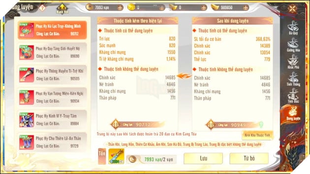 Dung luyện tẩy điểm để tạo ra bộ Phục Hy của riêng bạn