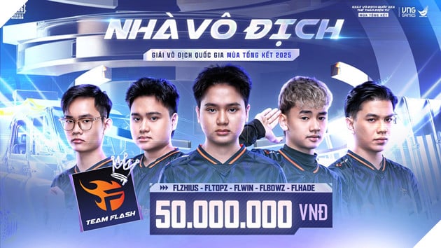 Team Flash PUBG Mobile Đăng Quang Mùa Tổng Kết Giải Vô Địch Quốc Gia Thể Thao Điện Tử 2025