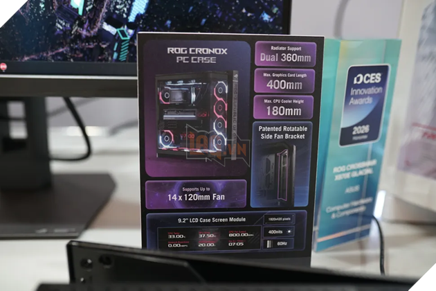 ASUS ra mắt vỏ máy ROG Cronox tại CES, nổi bật với màn hình LCD 9,2 inch và hỗ trợ phần cứng cao cấp 3