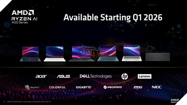 AMD ra mắt loạt CPU mới tại CES 2026, đẩy mạnh AI trên laptop và nâng cấp hiệu năng gaming desktop