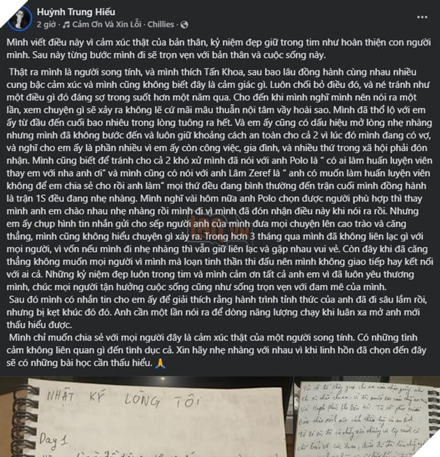 Cựu HLV Saigon Phantom Bất Ngờ Công Khai Song Tính Hé Lộ Câu Chuyện Cá Nhân Chưa Từng Chia Sẻ 2