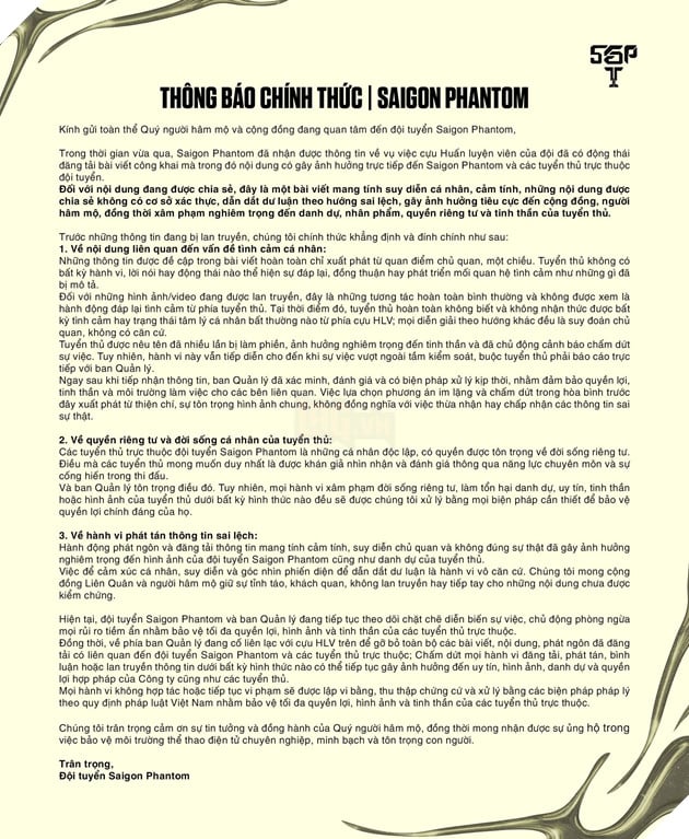 Liên Quân Mobile: Saigon Phantom Chính Thức Lên Tiếng Về Vụ Việc Cựu HLV Titan 3