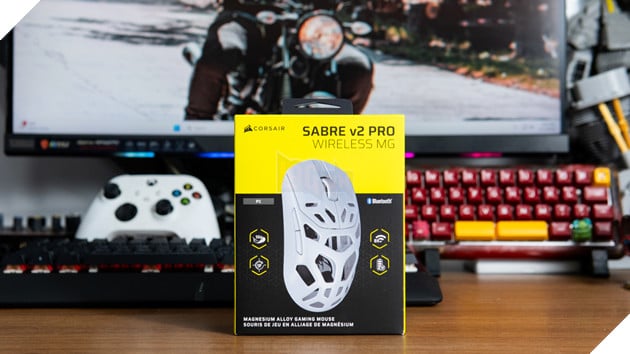 Trên Tay Corsair Sabre v2 Pro Wireless MG: Khung magie, phản hồi siêu nhanh và sự ổn định cho đấu trường FPS
