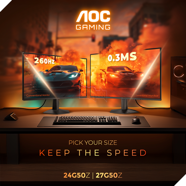 AOC Gaming 24G50Z Và 27G50Z - Bộ Đôi Màn Hình 260Hz “Khuấy Đảo” Thị Trường Màn Hình Gaming Giá Rẻ 5