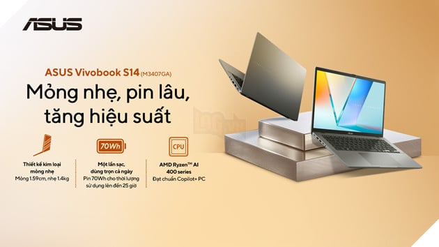 ASUS Giới Thiệu Dải Laptop Trang Bị Chip Ryzen AI 400 Series Đầu Tiên Tại Việt Nam: Vivobook S14/S16 Và Zenbook 14 2