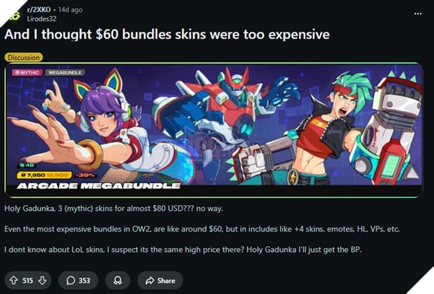 Game Đối Kháng 2XKO Nhận Chỉ Trích Vì Giá Thành Gói Trang Phục Đắt Vô Lý 3