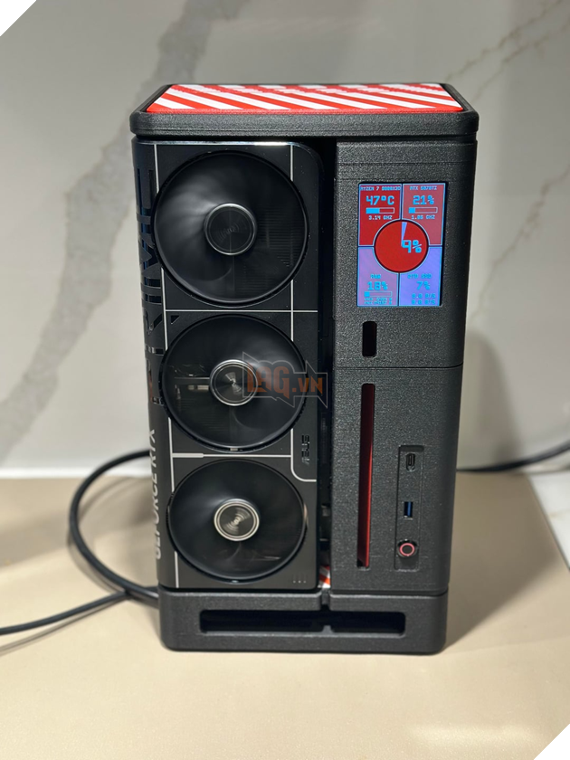 Modder Reddit Chế Vỏ Máy Tính SFF In 3D Tùy Chỉnh Dành Cho Card Đồ Họa RTX 5070 Ti Prime OC 2