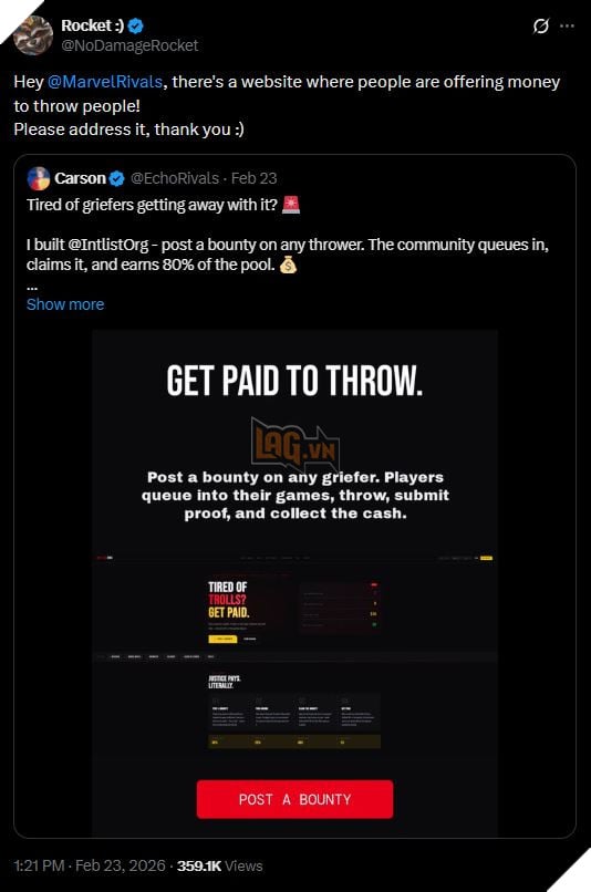 Marvel Rivals: Bất Ngờ Xuất Hiện Trang Web Trả Tiền Để Phá Game 