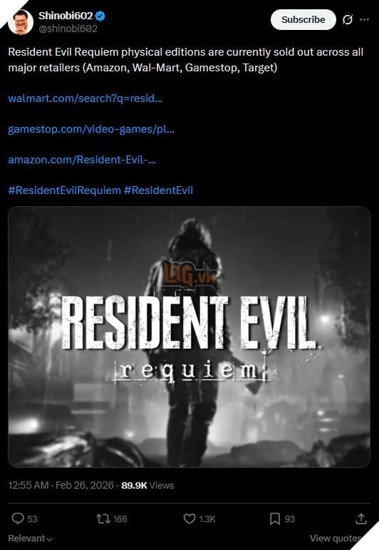 Resident Evil Requiem Cháy Hàng Bản Đĩa Trước Cả Ngày Phát Hành Chính Thức 2