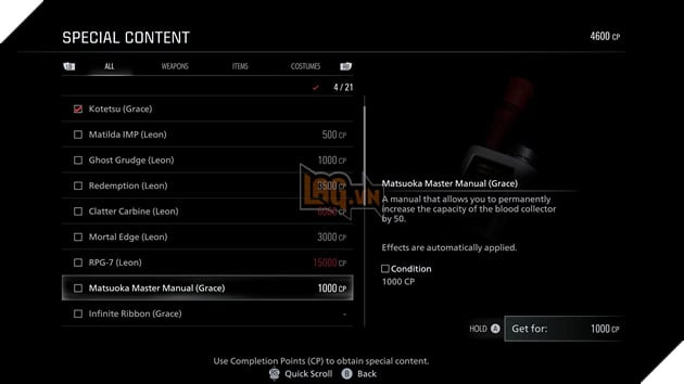 Hướng Dẫn Resident Evil Requiem: Những Nội Dung Đặc Biệt Nên Được Mở Khóa Sớm Cho NG+ 4